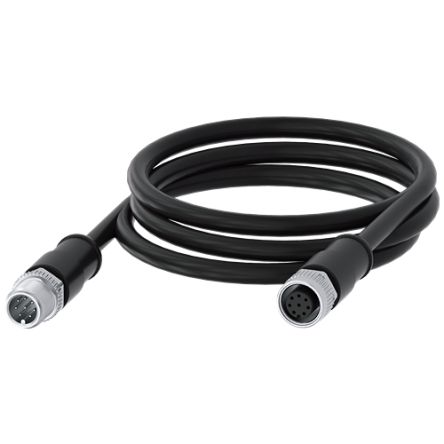 Siemens PLC Cable, M12 Socket, M12 Plug, 125 V [3SX5601-3SV18]; 160-181