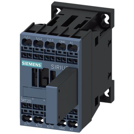 Siemens SIRIUS 3RT Contactor, 230 V Coil, 3-Pole, 8.9 A, 7.5 kW, 1 NO, 690 V [3RT2018-2EP01]; 160-276