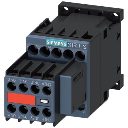 Siemens SIRIUS 3RT Contactor, 230 V Coil, 3-Pole, 8.9 A, 7.5 kW, 2 NO + 2 NC, 690 V [3RT2018-1CP04-3MA0]; 160-277
