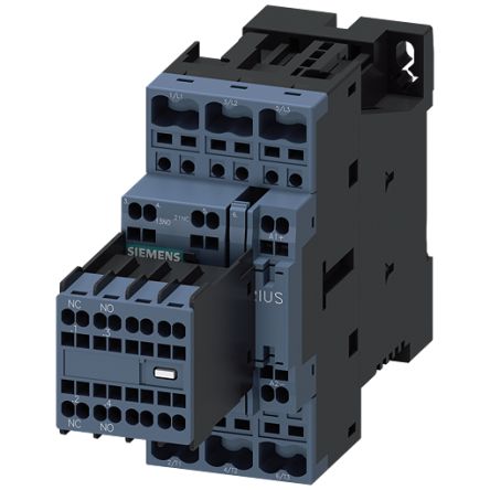 Siemens SIRIUS 3RT Contactor, 110 V Coil, 3-Pole, 13 A, 11 kW, 2 NO + 2 NC, 690 V [3RT2025-2BF44]; 160-312