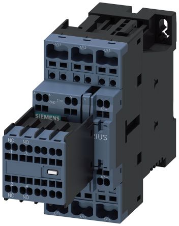 Siemens SIRIUS 3RT2 Contactor, 110 V Coil, 3-Pole, 38 A, 18.5 kW, 2 NO + 2 NC, 690 V [3RT2028-2BF44]; 160-487