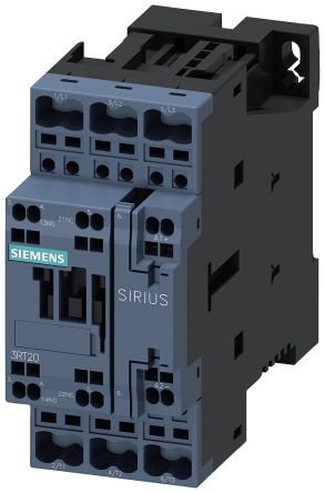 Siemens SIRIUS 3RT2 Contactor, 21 → 28 V Coil, 3-Pole, 32 A, 15 kW, 1 NO + 1 NC, 690 V [3RT2027-2NB30]; 160-557