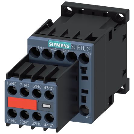Siemens SIRIUS 3RT2 Contactor, 110 → 120 V Coil, 3-Pole, 7 A, 3 kW, 2 NO + 2 NC, 690 V [3RT2015-1AK64-3MA0]; 160-640