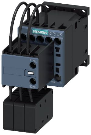 Siemens SIRIUS 3RT2 Contactor, 110 V Coil, 3-Pole, 18 A, 12.5 kVAr, 1 NO + 1 NC, 690 V [3RT2617-1BF43]; 160-883
