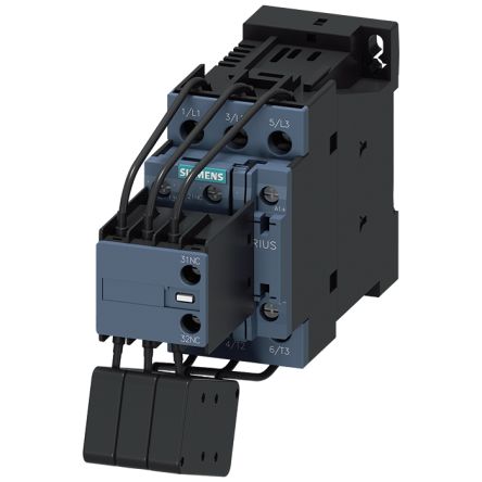 Siemens SIRIUS 3RT2 Contactor, 200 → 280 V Coil, 3-Pole, 24 A, 16.7 kVAr, 1 NO, 690 V [3RT2625-1NP35]; 160-901