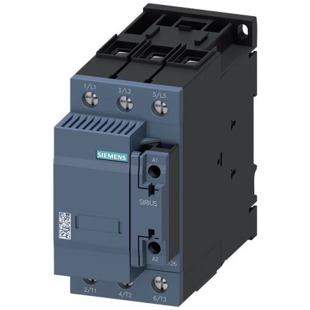 Siemens SIRIUS 3RT2 Contactor, 230 V Coil, 3-Pole, 72.2 A, 50 kVAr, 2 NC, 690 V [3RT2636-1AP05]; 161-110