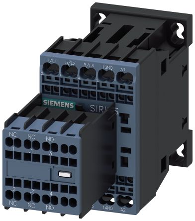 Siemens SIRIUS 3RT2 Contactor, 110 V Coil, 3-Pole, 9 A, 4 kW, 2 NO + 2 NC, 690 V [3RT2016-2AF04]; 161-153