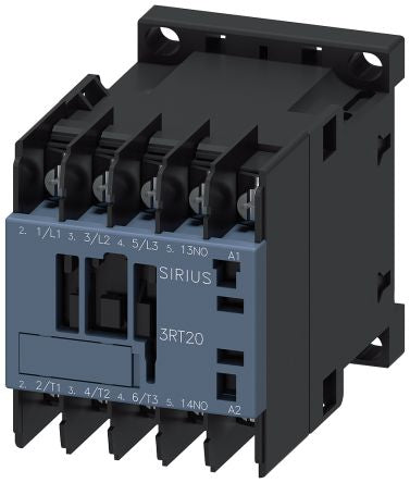 Siemens SIRIUS 3RT2 Contactor, 230 V Coil, 3-Pole, 9 A, 4 kW, 1 NO, 690 V [3RT2016-4AP01]; 161-176