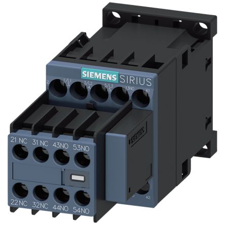 Siemens SIRIUS 3RT2 Contactor, 230 V Coil, 3-Pole, 9 A, 4 kW, 3 NO + 2 NC, 690 V [3RT2016-1CP07]; 161-187