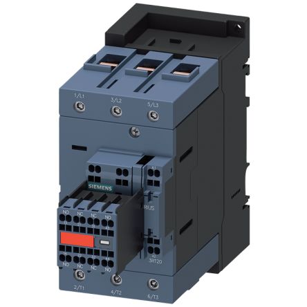Siemens SIRIUS 3RT2 Contactor, 20 → 33 V Coil, 3-Pole, 95 A, 45 kW, 2 NO + 2 NC, 1 kV [3RT2046-3NB34-3MA0]; 161-235