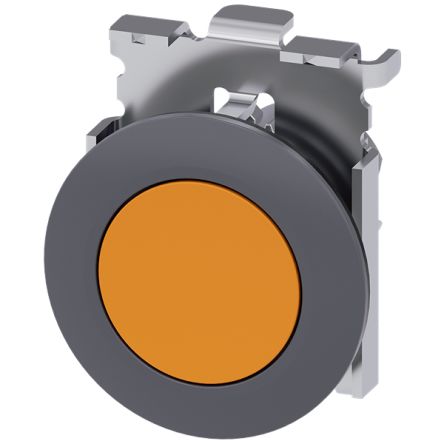 Siemens 3SU1 Series Push Button, Momentary, 38mm Cutout, Amber LED, IP66, IP67, IP69(IP69K) [3SU1060-0JB00-0AA0]; 161-410