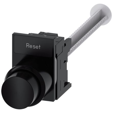 Siemens 3SU1 Series Push Button, Momentary, 29.5mm Cutout, Black LED, IP66, IP67, IP69(IP69K) [3SU1200-0KB10-0AA0]; 161-413