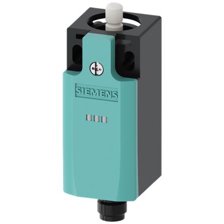 Siemens 3SE Series Round Plunger Limit Switch, 1NC/1NO, IP66, IP67, 1NO/NC, Plastic Housing, 230V ac Max, 4A Max [3SE5214-1CC05-1AF3]; 161-450