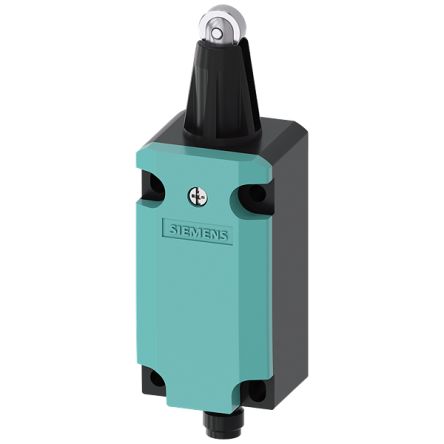 Siemens 3SE Series Roller Plunger Limit Switch, 1NC/1NO, IP66, IP67, 1NO/NC, Plastic Housing, 125V ac Max, 4A Max [3SE5114-1CD02-1AF3]; 161-453