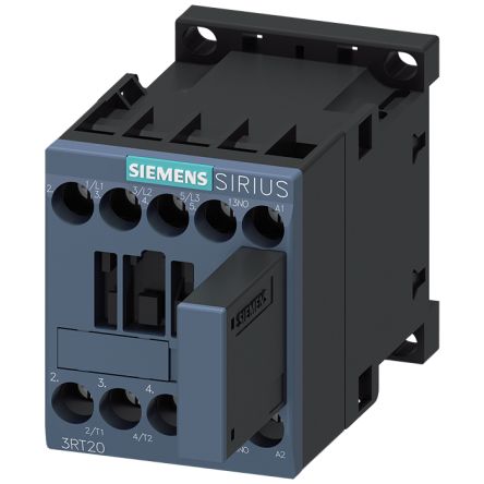 Siemens SIRIUS 3RT2 Contactor, 24 V Coil, 3-Pole, 7 A, 3 kW, 1 NO, 690 V [3RT2015-1WB41]; 162-068