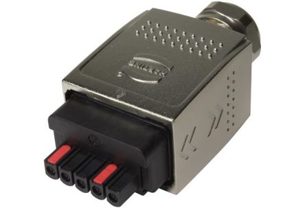 HARTING Power Connector, 16A, Male, Han PushPull (V14) Series, 5 Contacts [09354340401]; 162-477