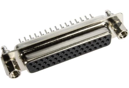 HARTING D-Sub 44 Way Board Mount D-sub Connector Contact Socket, with Fixing Flange with Fitted Screw Lock 4-40 UNC [09563517513]; 162-484