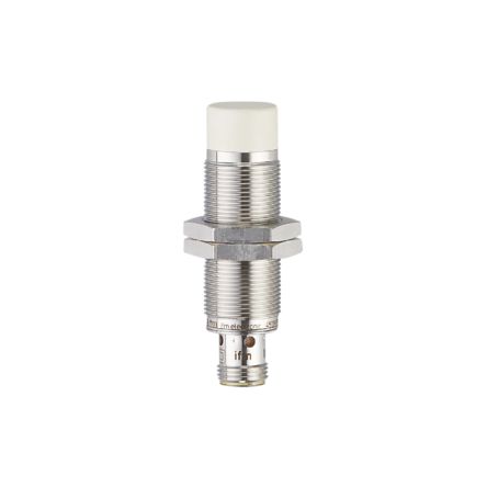 ifm electronic Inductive Threaded Barrel Proximity Sensor, M18, 12 mm Detection, PNP NO, 10 → 30 V dc [IGC233]; 162-621
