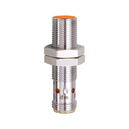 ifm electronic Inductive Threaded Barrel Proximity Sensor, M12, 4 mm Detection, PNP NC, 10 → 30 V dc [IFS260]; 162-629