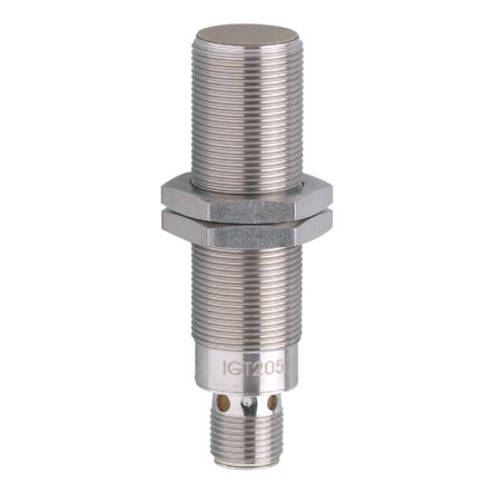ifm electronic Inductive Threaded Barrel Proximity Sensor, M18, 8 mm Detection, PNP/NPN NO, 10 → 36 V dc [IGT205]; 162-641