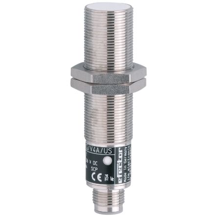 ifm electronic Inductive Threaded Barrel Proximity Sensor, M18, 5 mm Detection, PNP NO, 10 → 36 V dc [IG5813]; 162-643
