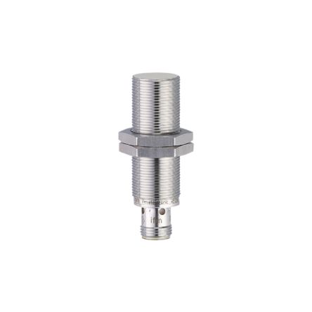 ifm electronic Inductive Threaded Barrel Proximity Sensor, M18, 8 mm Detection, PNP NO, 10 → 30 V dc [IGC221]; 162-651