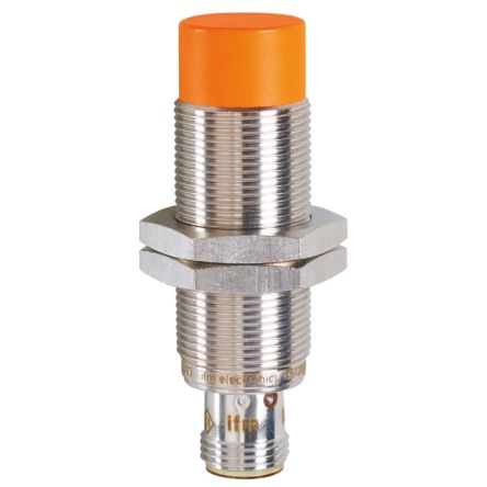 ifm electronic Inductive Threaded Barrel Proximity Sensor, M18, 8 mm Detection, PNP NO, 10 → 30 V dc [IG7101]; 162-660