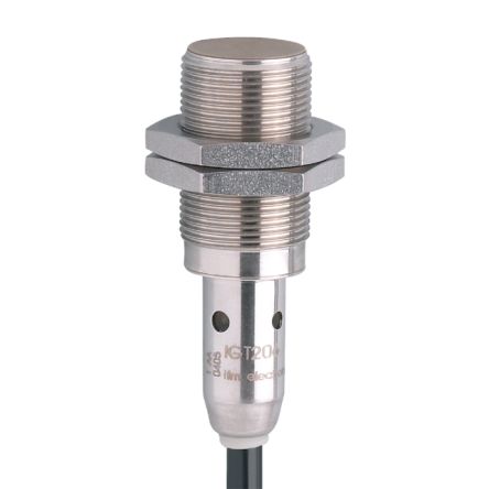 ifm electronic Inductive Threaded Barrel Proximity Sensor, M18, 8 mm Detection, PNP NO, 10 → 36 V dc [IGT206]; 162-682