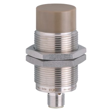 ifm electronic Inductive Threaded Barrel Proximity Sensor, M30, 22 mm Detection, PNP NO, 10 → 36 V dc [IIT213]; 162-727
