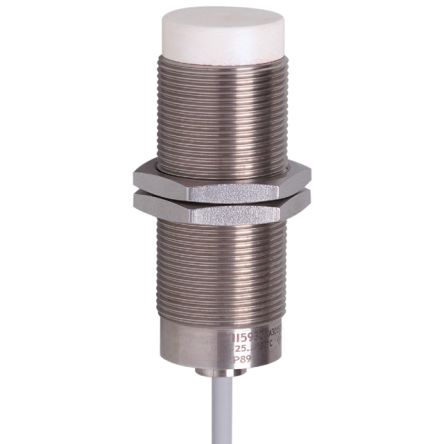ifm electronic Inductive Threaded Barrel Proximity Sensor, M30, 15 mm Detection, PNP NO, 10 → 35 V dc [II5930]; 162-759