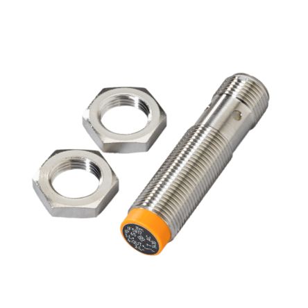 ifm electronic Inductive Threaded Barrel Proximity Sensor, M12, 4 mm Detection, PNP NO, 10 → 36 V dc [IF5817]; 162-935