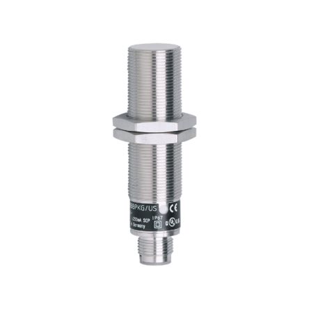 ifm electronic Inductive Threaded Barrel Proximity Sensor, M18, 8 mm Detection, PNP NO, 10 → 30 V dc [IG5788]; 163-004