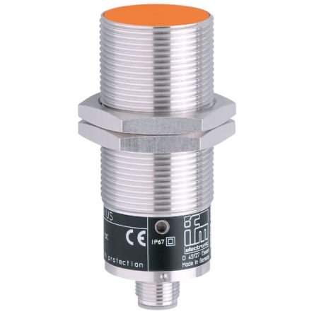 ifm electronic Inductive Threaded Barrel Proximity Sensor, M30, 10 mm Detection, PNP NO, 10 → 36 V dc [II5465]; 163-049