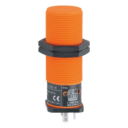 ifm electronic Capacitive Threaded Barrel Proximity Sensor, M30, 15 mm Detection, 2-Wire NO/NC, 20 → 250 V [KI0040]; 163-087