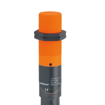 ifm electronic Capacitive Threaded Barrel Proximity Sensor, M30, 15 mm Detection, 2-Wire NO/NC, 20 → 250 V [KI0024]; 163-109