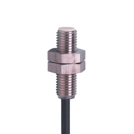 ifm electronic Inductive Threaded Barrel Proximity Sensor, M8, 2 mm Detection, PNP NO, 10 → 30 V dc [IE5368]; 163-203