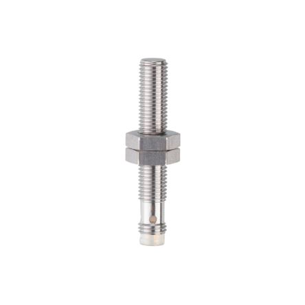 ifm electronic Inductive Threaded Barrel Proximity Sensor, M8, 2 mm Detection, PNP NO, 10 → 30 V dc [IEC201]; 163-213