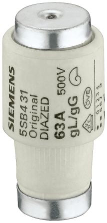 Siemens 32A Diazed Fuse, gG, 500/440V ac/dc [5SB4011]; 163-284