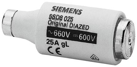 Siemens 25A Diazed Fuse, gG, 690/600V ac/dc [5SD8025]; 167-693