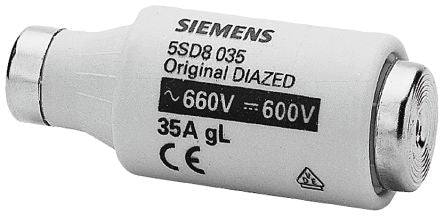 Siemens 35A Diazed Fuse, gG, 690/600V ac/dc [5SD8035]; 167-694