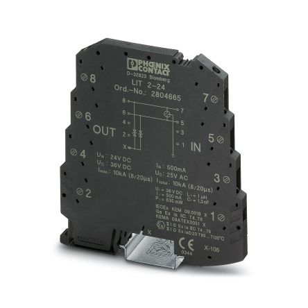 Phoenix Contact Surge Protector, DIN Rail Mount [2804665]; 170-563