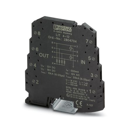 Phoenix Contact Surge Protector, DIN Rail Mount [2804704]; 170-665