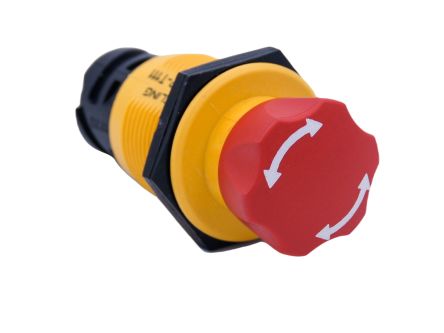 TE Connectivity KISSLING Series ES Series Stop Emergency Stop Push Button, Panel Mount, 30.5mm Cutout, IP6K9K [ES-2003-T111]; 170-721