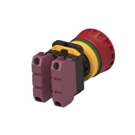 TE Connectivity PBES22 Series Emergency Stop Push Button, Panel Mount, 22.3mm Cutout, 2NC, IP20, IP65 [PBES22N02R]; 171-022