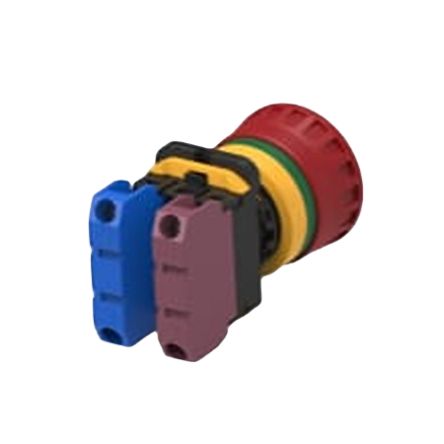 TE Connectivity PBES22 Series Emergency Stop Push Button, Panel Mount, 22.3mm Cutout, SPDT, IP20, IP65 [PBES22N11R]; 171-027
