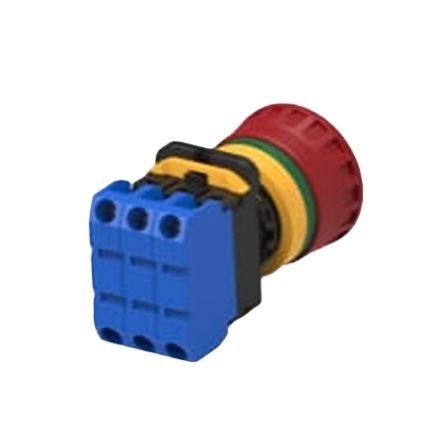 TE Connectivity PBES22 Series Emergency Stop Push Button, Panel Mount, 22.3mm Cutout, 3NO, IP20, IP65 [PBES22N30R]; 171-031