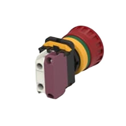 TE Connectivity PBES22 Series Illuminated Emergency Stop Push Button, Panel Mount, 22.3mm Cutout, 1NC, IP20, IP65 [PBES22L012R]; 171-034