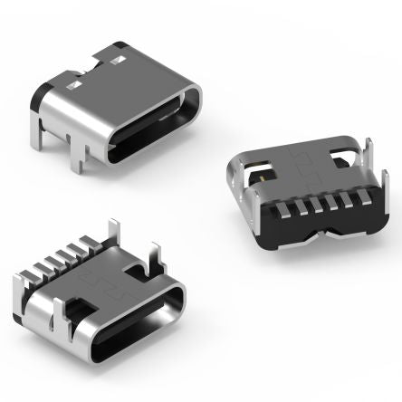 Wurth Elektronik Horizontal, SMT Mount, Socket- Single Port Type Type C USB C Connector [632722100213]; 171-479