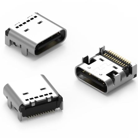 Wurth Elektronik Horizontal, SMT Mount, Socket- Single Port Type Type C 3.1 USB C Connector [632722200211]; 171-481