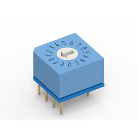 Wurth Elektronik 4285173109, 10 Position, BCD Rotary Switch, 150mA, Solder [428517310911]; 171-495